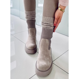PA1 Winters Bota caqui com elástico cinza 1