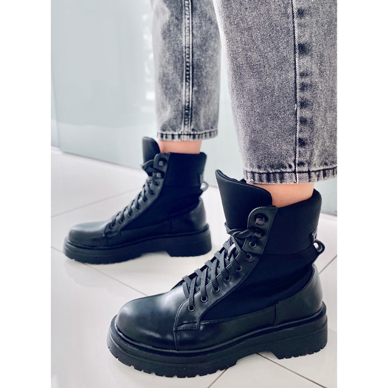 PA1 Botas militares com bolsa Baku Black preto 2