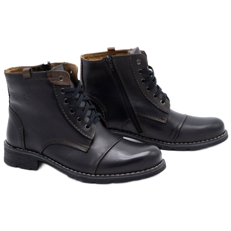 Olivier 312 botas de neve pretas masculinas preto 3