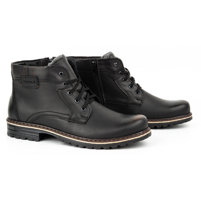 Polbut Botas de neve masculinas J35 kabir preto 1