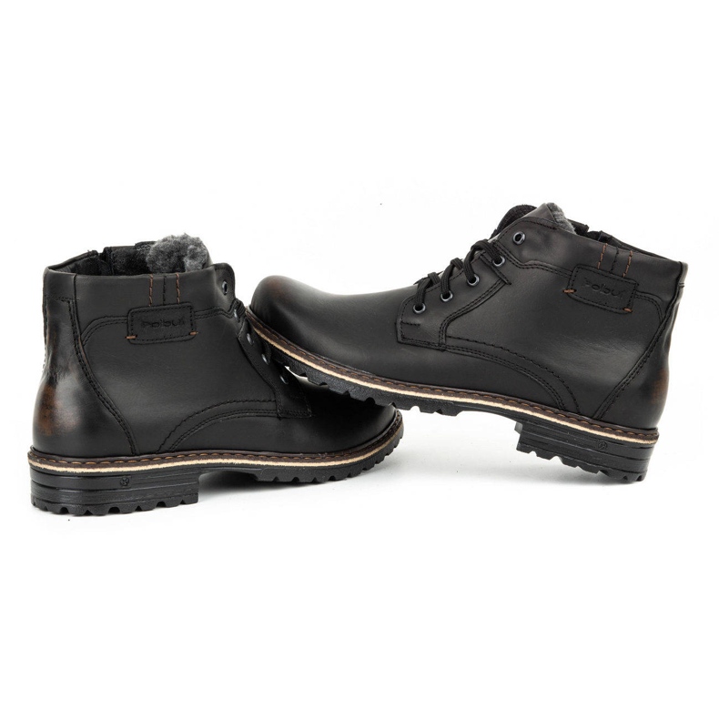 Polbut Botas de neve masculinas J35 kabir preto 2