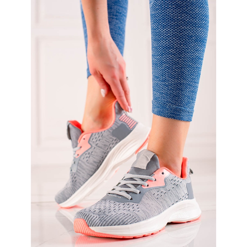 TRENDI Calçados Esportivos Amarrados cinza 2