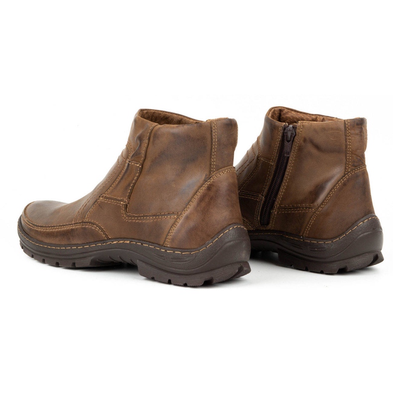 Olivier Botas de inverno de homem em pele 354MP castanho escuro 4 Olivier Botas de inverno de homem em pele 354MP castanho escuro 4