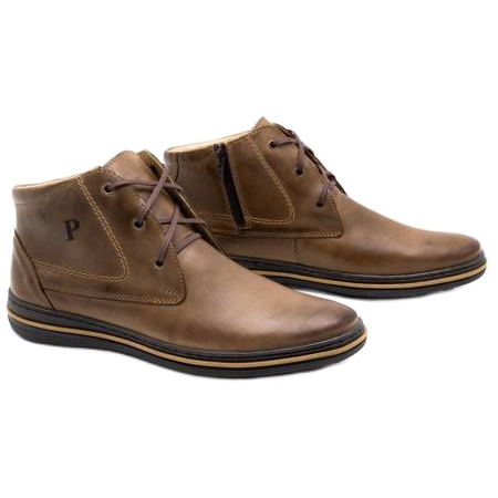 Polbut 339 sapatos masculinos marrons castanho 2