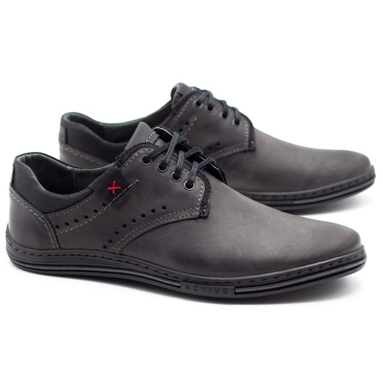 Polbut Sapatos masculinos casuais cinza 402 2