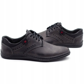 Polbut Sapatos masculinos casuais cinza 402 4