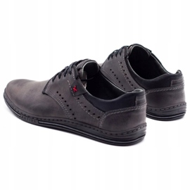 Polbut Sapatos masculinos casuais cinza 402 5