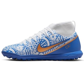 Chuteira Nike Zoom Mercurial Superfly 9 CR7 Tf Jr DQ5330 182 multicolorido azul 1 Chuteira Nike Zoom Mercurial Superfly 9 CR7 Tf Jr DQ5330 182 multicolorido azul 1