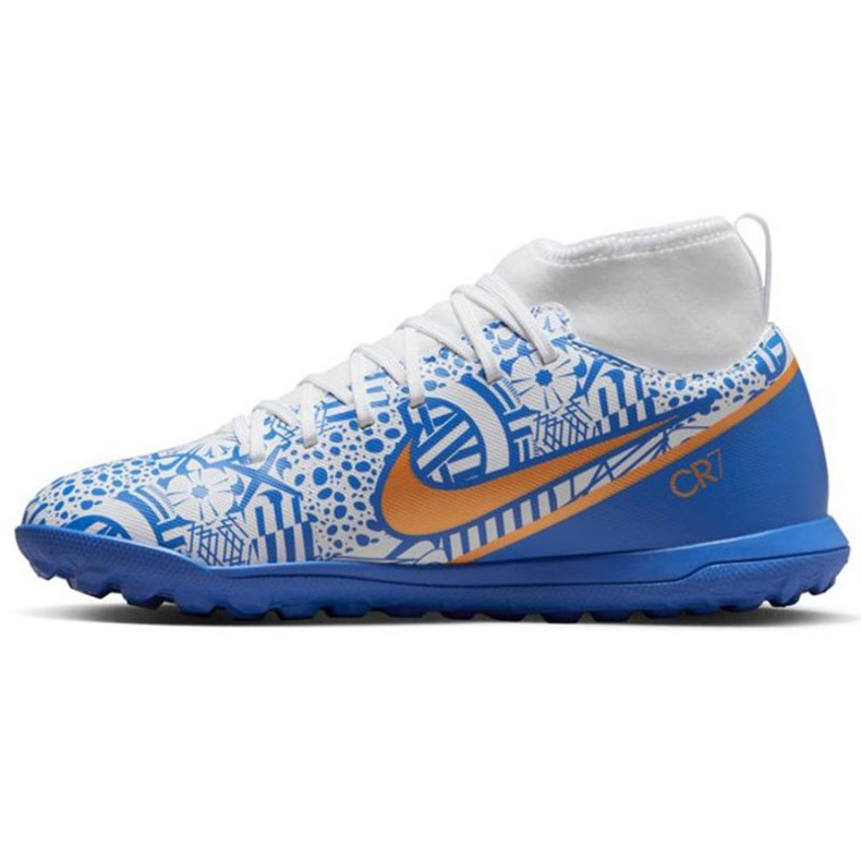 Chuteira Nike Zoom Mercurial Superfly 9 CR7 Tf Jr DQ5330 182 multicolorido azul 1 Chuteira Nike Zoom Mercurial Superfly 9 CR7 Tf Jr DQ5330 182 multicolorido azul 1