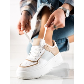 TRENDI Tênis da moda em uma ampla plataforma multicolorido 1