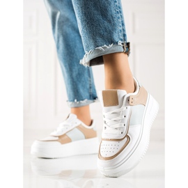 TRENDI Tênis da moda em uma ampla plataforma multicolorido 2