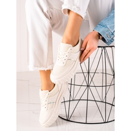 TRENDI Tênis esportivos na plataforma bege 2