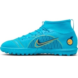 Chuteira Nike Mercurial Superfly 8 Academy Tf Jr DJ2864 484 azul azul 1