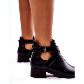 PG1 Botins femininos com recortes Black Mandy preto 3 PG1 Botins femininos com recortes Black Mandy preto 3