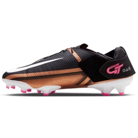 Chuteiras Nike Phantom GT2 Academy Qatar FlyEase Fit FG/MG M DR5962 810 marrom preto beges e marrons 1