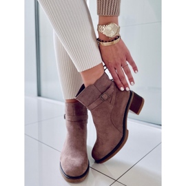BM Botas de salto largo Aretha Khaki bege 1