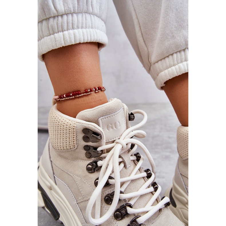 Tênis esportivo feminino GOE KK2N4097 bege claro 2