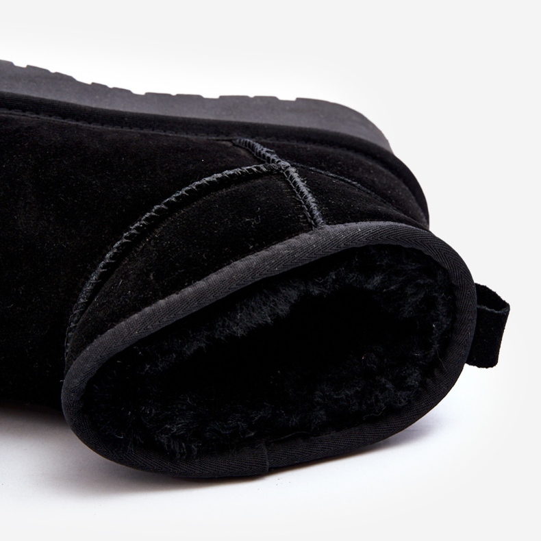 Botas de camurça da moda para neve, pretas Nucca preto 1