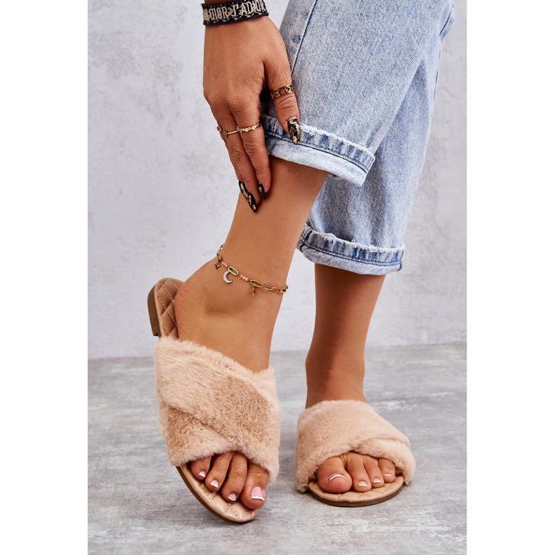 PA1 Salto baixo feminino com pele Lussie nude bege 1