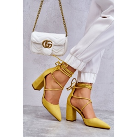 PA1 Sapatos clássicos de camurça com cadarço Amarelo Lucira 3