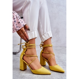 PA1 Sapatos clássicos de camurça com cadarço Amarelo Lucira 8