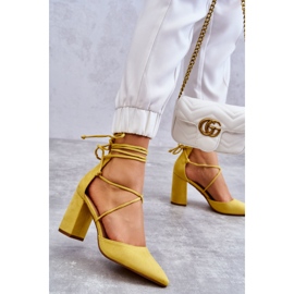 PA1 Sapatos clássicos de camurça com cadarço Amarelo Lucira 4