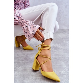 PA1 Sapatos clássicos de camurça com cadarço Amarelo Lucira 6