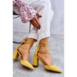 PA1 Sapatos clássicos de camurça com cadarço Amarelo Lucira 7