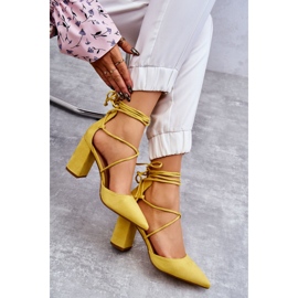 PA1 Sapatos clássicos de camurça com cadarço Amarelo Lucira 9