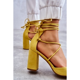 PA1 Sapatos clássicos de camurça com cadarço Amarelo Lucira 5