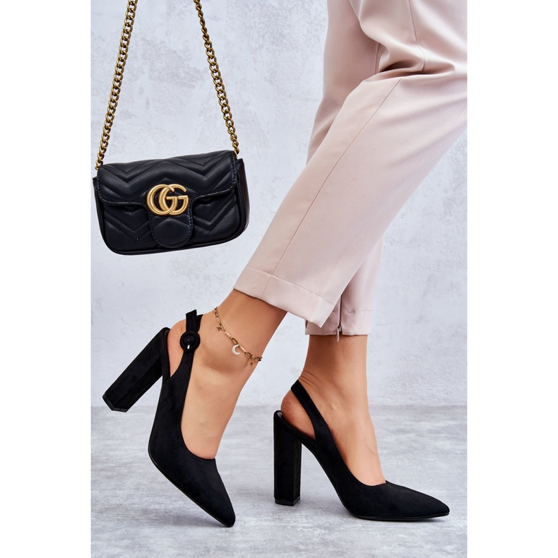 PA1 Bombas de Salto Alto Preto Alanza 2