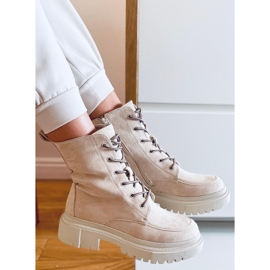 PA1 Botas com cadarço de camurça Roisin Beige bege 1
