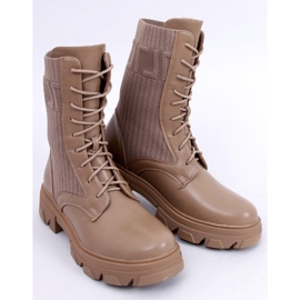 BM Trabalhadores com uma parte superior elástica Calling Khaki bege marrom 2