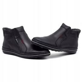Polbut Sapatos de couro masculinos de inverno 381 preto 2