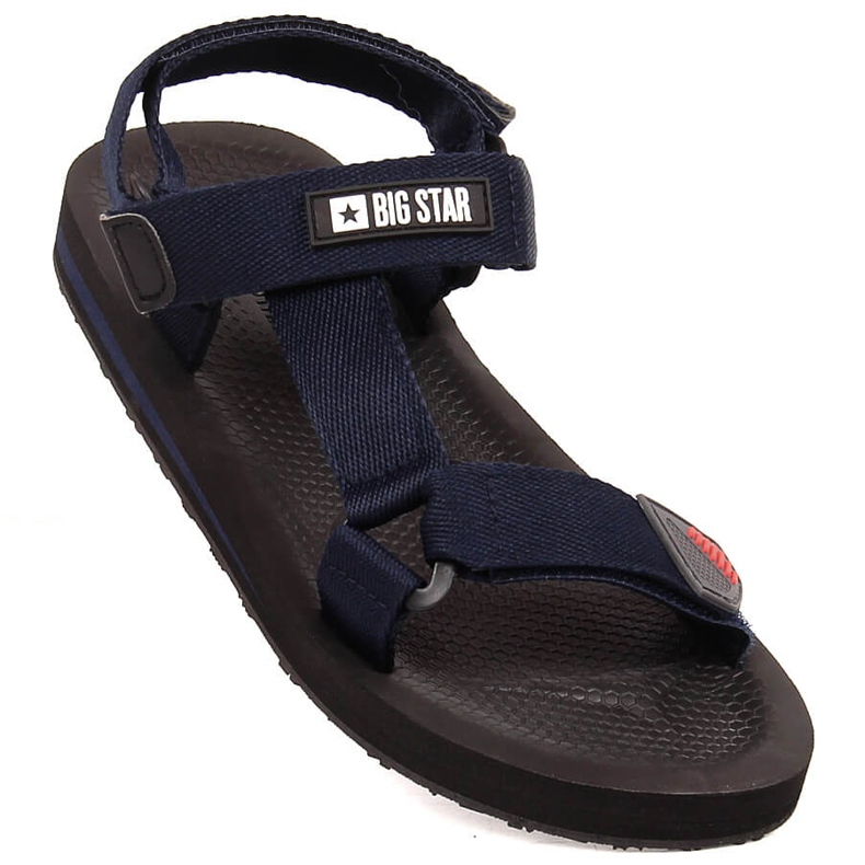 Sandálias desportivas de homem Big Star DD174718 azul marinho com velcro 1
