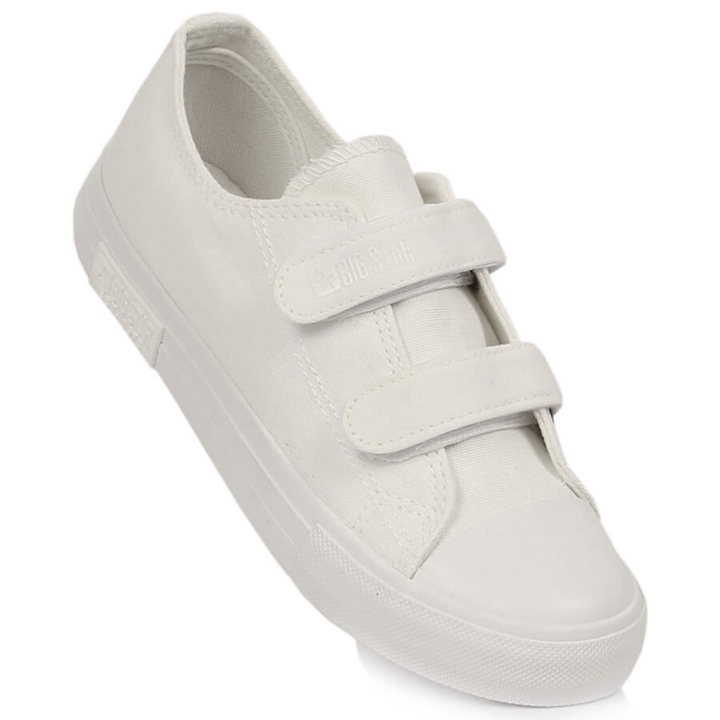 Tênis infantil com velcro branco Big Star KK374086 1