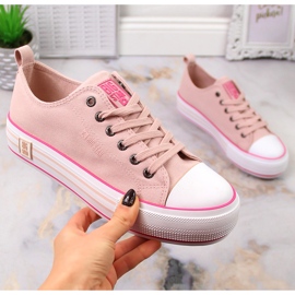 Tênis feminino plataforma pó rosa Big Star LL274181 1