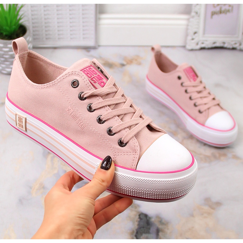 Tênis feminino plataforma pó rosa Big Star LL274181 1