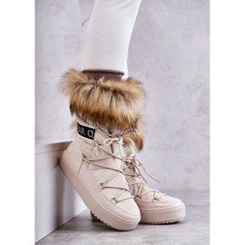 Botas de neve bege femininas 6