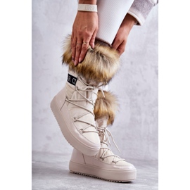 Botas de neve bege femininas 2