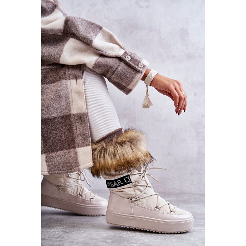 Botas de neve bege femininas 4