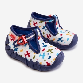 BEFADO S.A. Sapatos Chinelos Befado Aviões 110P463 Branco e Marinho azul marinho 1