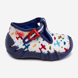 BEFADO S.A. Sapatos Chinelos Befado Aviões 110P463 Branco e Marinho azul marinho 2