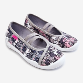 BEFADO S.A. Chinelos de bailarina Befado Kotki 116X315 cinza-rosa 1