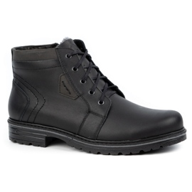 Polbut Botas de inverno em pele de homem J34S Preto com cinza 2 Polbut Botas de inverno em pele de homem J34S Preto com cinza 2