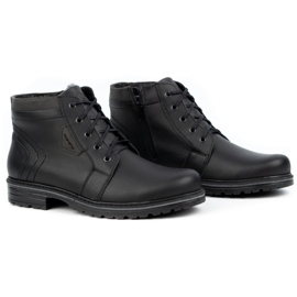 Polbut Botas de inverno em pele de homem J34S Preto com cinza 3 Polbut Botas de inverno em pele de homem J34S Preto com cinza 3