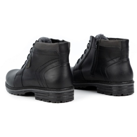 Polbut Botas de inverno em pele de homem J34S Preto com cinza 5 Polbut Botas de inverno em pele de homem J34S Preto com cinza 5