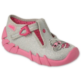 Calçado infantil Befado veloz 110N454 rosa prata cinza 1