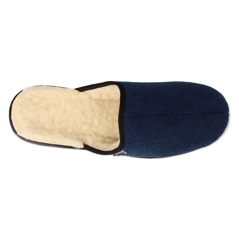 Slippers masculinos de Befado PU 000M325 Lã Isolada da Marinha azul 2