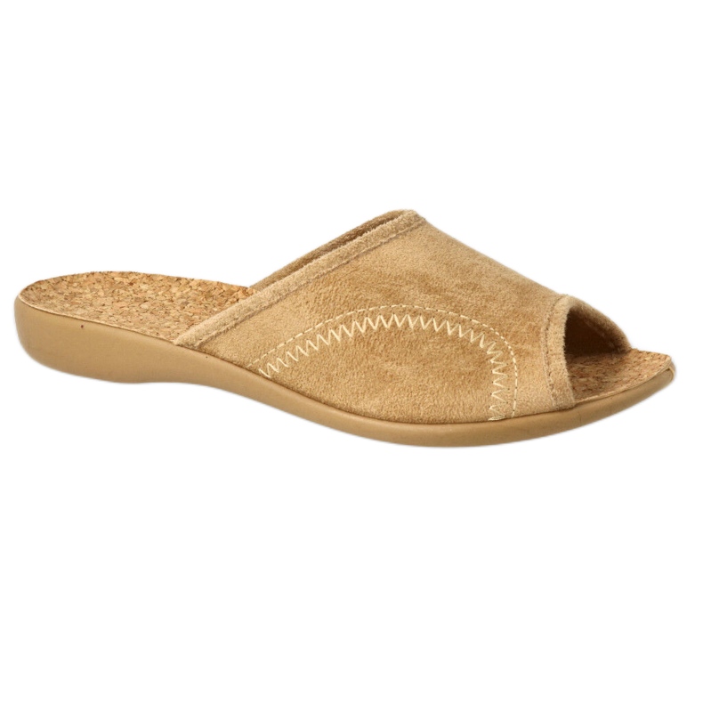Slippers femininos de Befado PU 254D138 BEIGE CORK INSERT bege 1